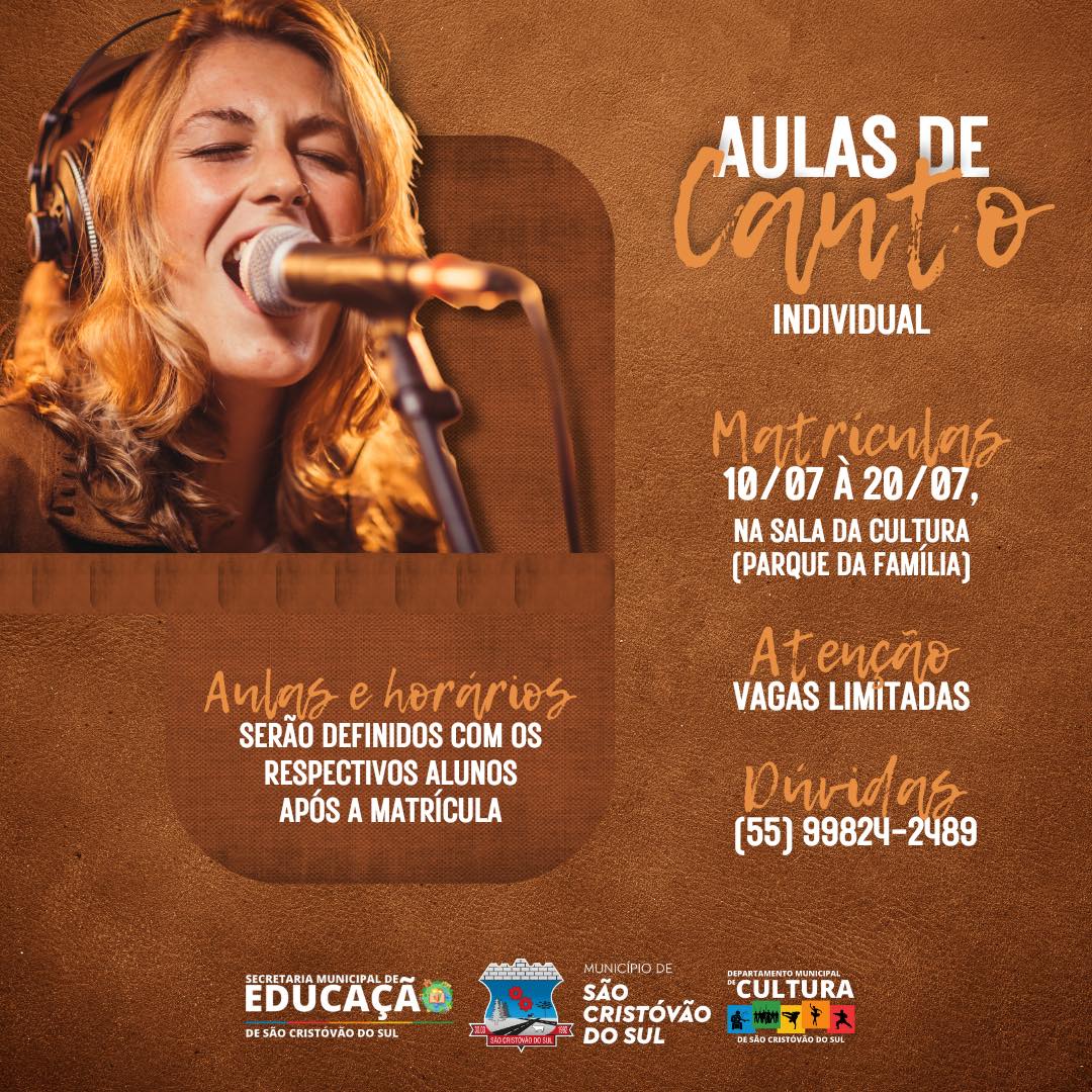 Aula de Canto Online Individual